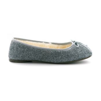 Chaussons ballerines pour la maison avec sac de voyage Gris 4