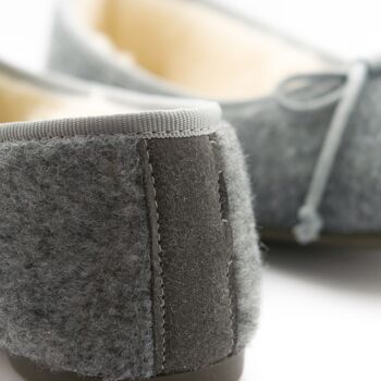 Chaussons ballerines pour la maison avec sac de voyage Gris 7