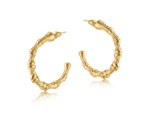 Summer Bamboo Plated Brass Earrings 2135
