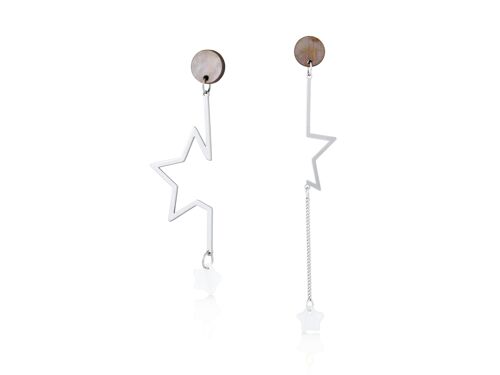 Corin Asymmetric Shell Star Earrings 2065