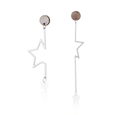 Corin Asymmetric Shell Star Earrings 2065