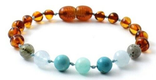 Cognac met turquise gemstones (12cm)