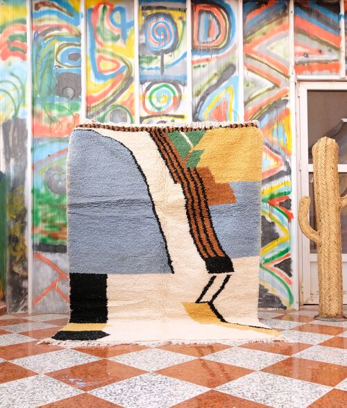 Colorful  Moroccan rug - Beni ouarain rug