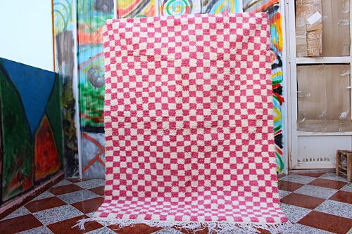 Checkered Rug , SHAG  Moroccan rug - UG60