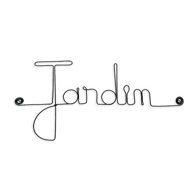 Wall Decoration - Wire word "Garden" - to pin on a door - Wall Jewelry