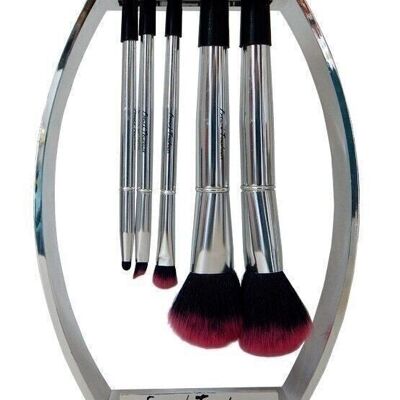SET OF 5 SILVER MAGNETIC DRESSING BRUSHES
