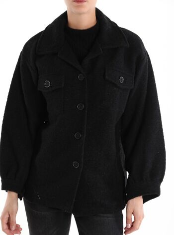 Manteau en laine, pour femme, Made in Italy, art. TI3093-17.369 6