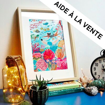 Example presentation Small Brush - Coral reef - With frame