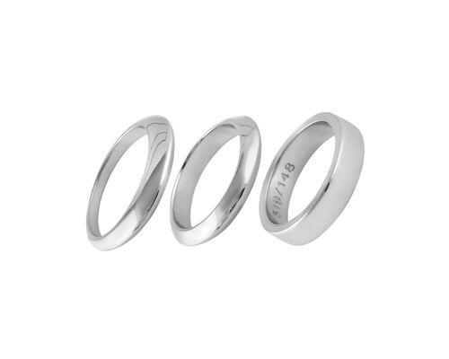 Tomasina Plated Brass Pack Of 3 Rings 2143