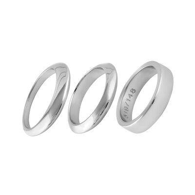 Tomasina Plated Brass Pack Of 3 Rings 2143