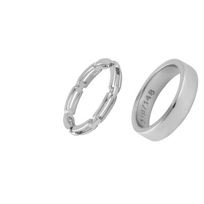 Thais Plated Brass Pack Of 2 Rings 2144