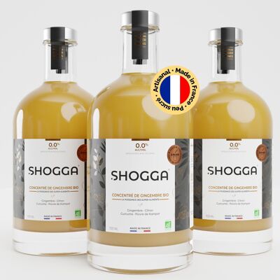 Jus de gingembre concentré/citron/curcuma- bio et artisanale - born in Franche-Comté - SHOGGA (PACK) #APÉRITIF#DETOX#GIMBER BEER#GINGER#SANS ALCOOL