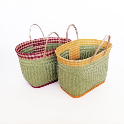 Natural braided Aravoula handcrafted basket "Tsipika" assorted