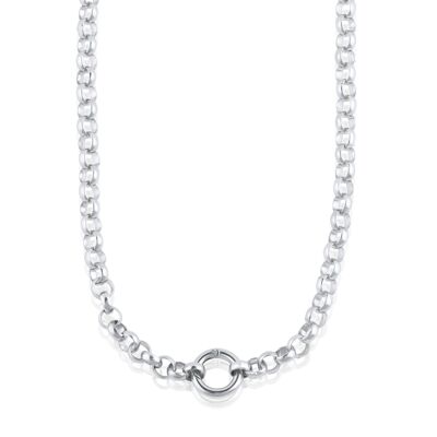 Clara Plated Brass Belcher Chain Necklace With Lock 2308
