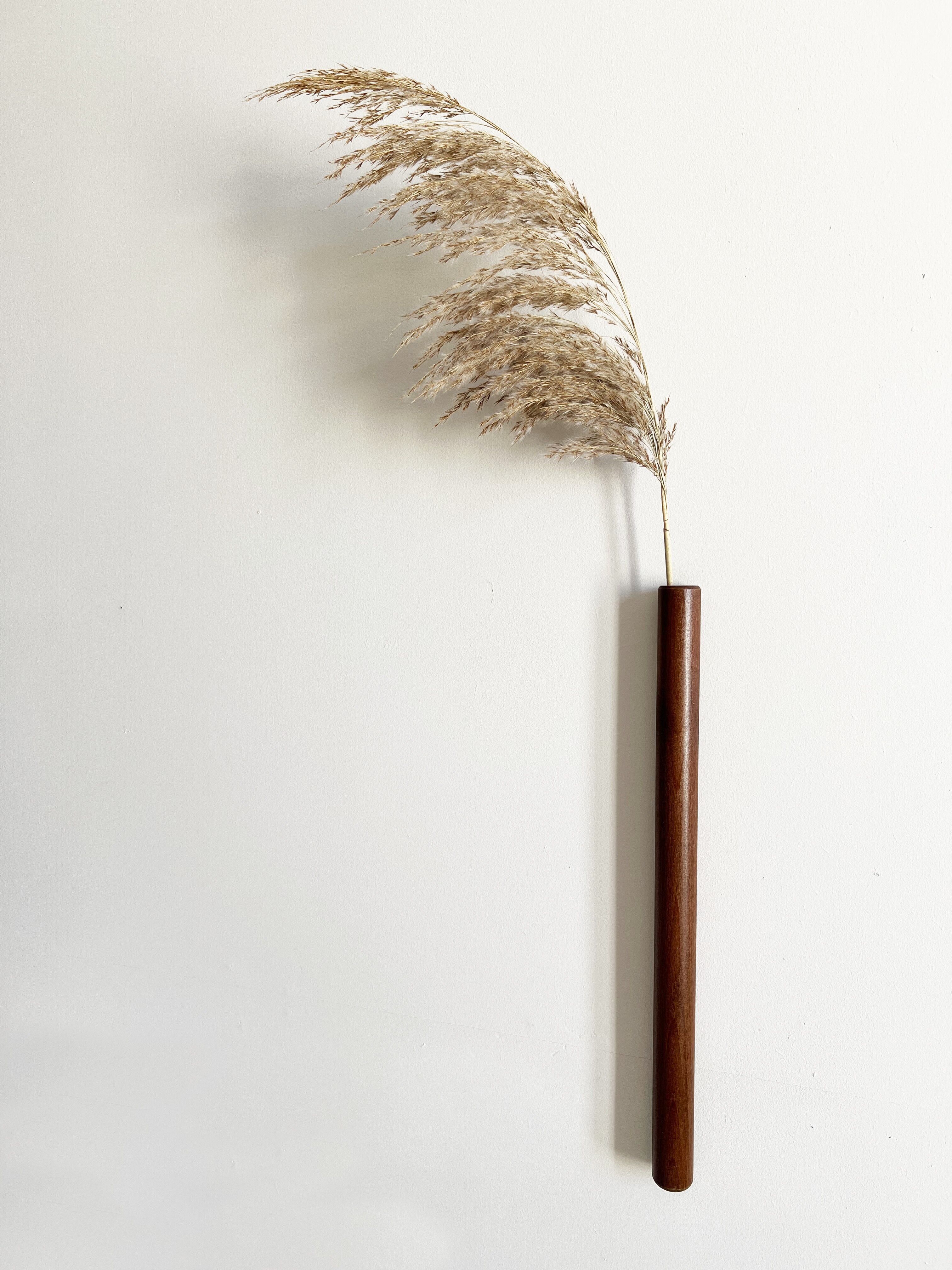 Grande soliflore da parete tinto noce