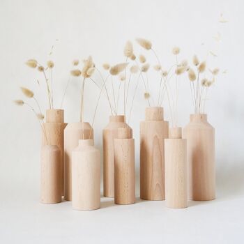 Trio de vases en bois 2
