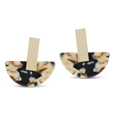 Zara Resin Half Disc Earrings 2323