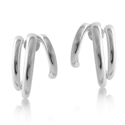 ENOLA TUBULAR PLATED HOOP EARRINGS 2354