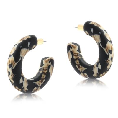 AMY MATTE RESIN HOOP EARRINGS 2353