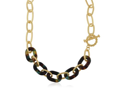 AMY MATTE RESIN CHAIN NECKLACE 2351