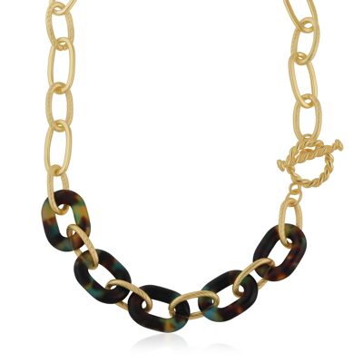 AMY MATTE RESIN CHAIN NECKLACE 2351