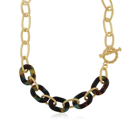 AMY MATTE RESIN CHAIN NECKLACE 2351