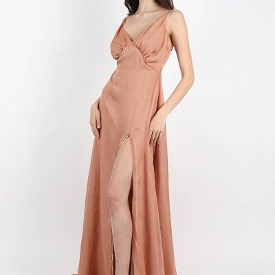 Robe coucher de soleil caramel