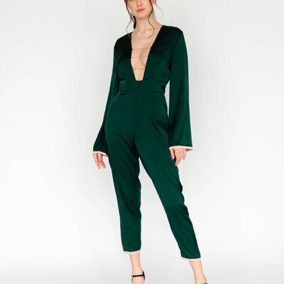 Emerald Silk Jumpsuit