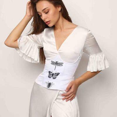 Corsetto con farfalla grafica