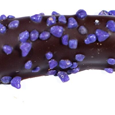 Dark Chocolate Orangettes with Violet Bursts 100g