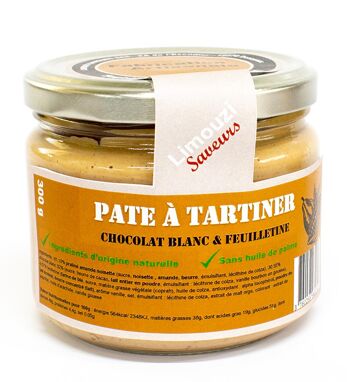 Pâte à Tartiner chocolat blanc & feuilletine 300g