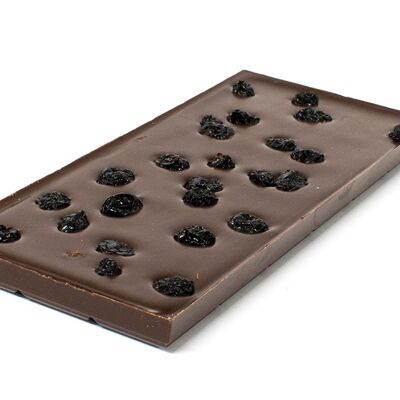 Tablettes de chocolat noir 66% myrtille 100g