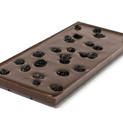 Tablettes de chocolat noir 66% myrtille 100g