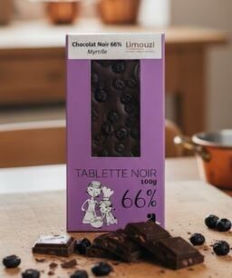 100g Dark Chocolate Bar with 66% Blueberry