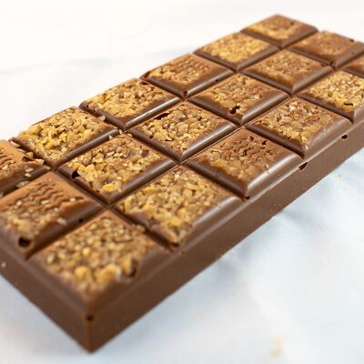 Milk chocolate bars 38% runny caramel 100g