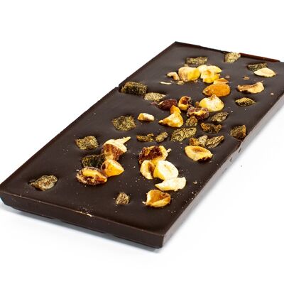 99% dark chocolate tablets without added sugar apricot hazelnut 100g