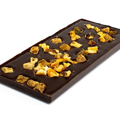 Tablettes de chocolat noir 99% sans sucre ajouté figue noix 100g