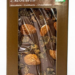 Tablettes de Chocolat lait  BIO 38% amande abricot 100g