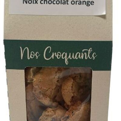 Crujiente chocolate naranja nuez 80G