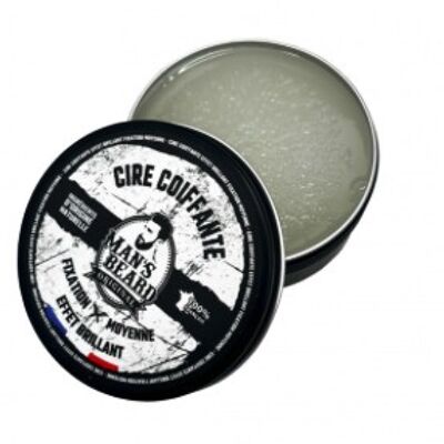 barba de hombre - Cera Brillo Medio - Fijación Media - Made In France - 90 Ml