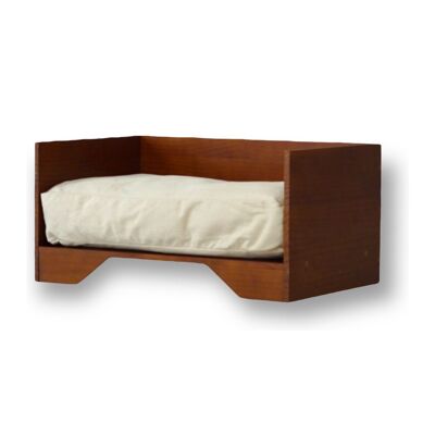 Dog bed with pillow | wood | small | 37.5 x 58 cm