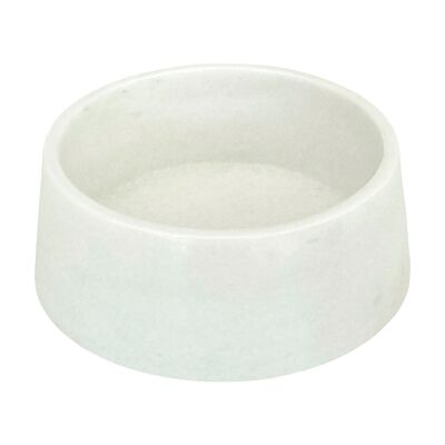 Marble food bowl | crystal white | Ø23 cm