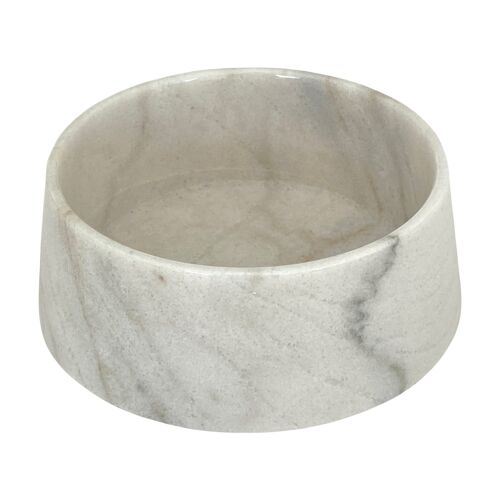 Marble food bowl | carrara white | Ø23 cm