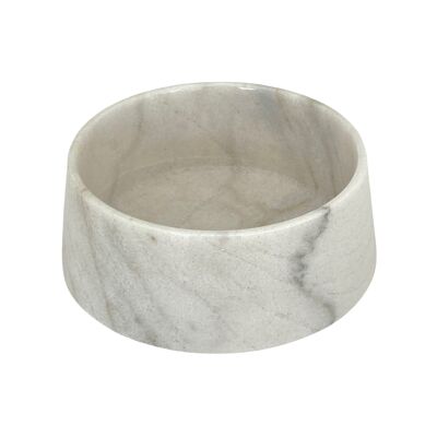 Marble food and drink bowl | carrara white | Ø19 cm