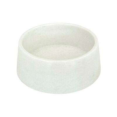 Marble food and drink bowl | crystal white | Ø19 cm