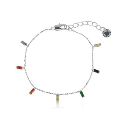 BRACCIALE DELICATO PIETRE BAGUETTE IRIS ARCOBALENO 2402