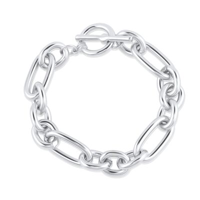 MAUDE OVAL LINKS TBAR STATEMENT BRACELET 2382