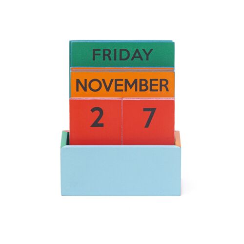 SMALL WOODEN RAINBOW CALENDAR HF