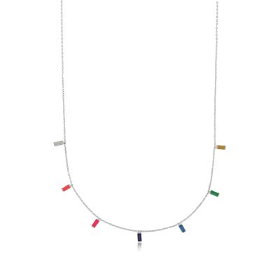 COLLANA DELICATA PIETRE BAGUETTE ARCOBALENO DELIA 2462