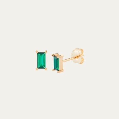 Oana Green Gold Earrings - Mint Flower -